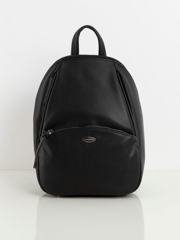 Backpack made of eco-leather black