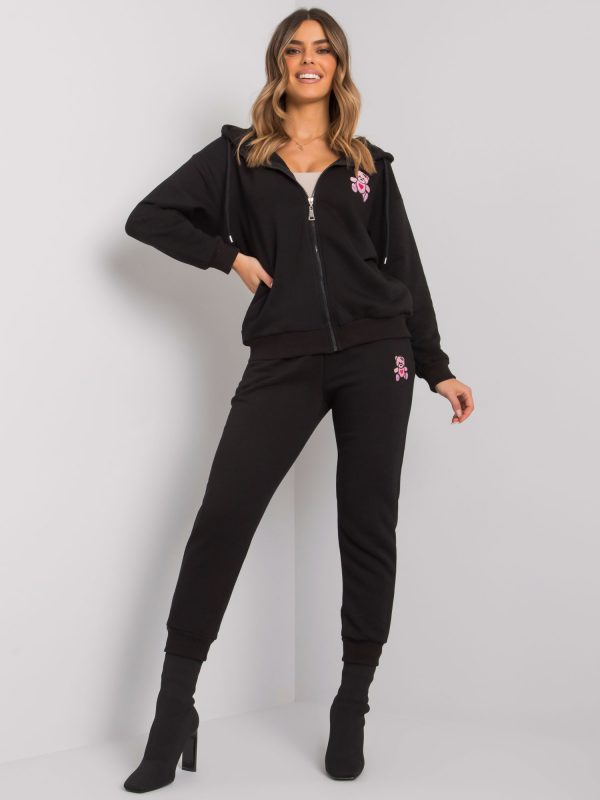 Black Women's Tracksuit Set Divyana