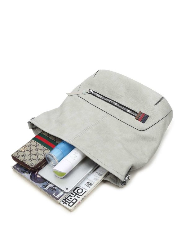 Grey bag with zipper pocket LUIGISANTO