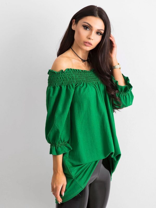 Tunic with Spanish neckline green