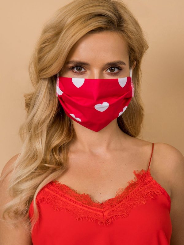 Red Cotton Protective Mask