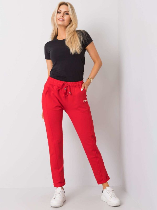 Red Bella sweatpants