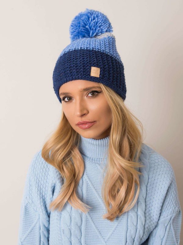 Blue and navy blue winter hat RUE PARIS