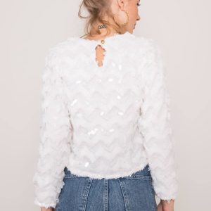 White blouse with BSL applique