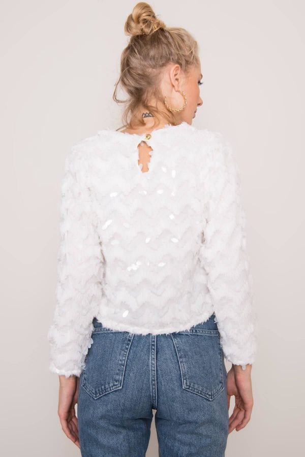 White blouse with BSL applique