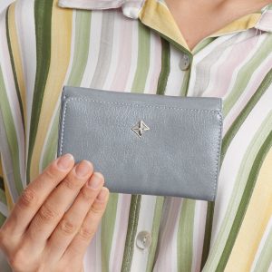 Blue eco-leather wallet