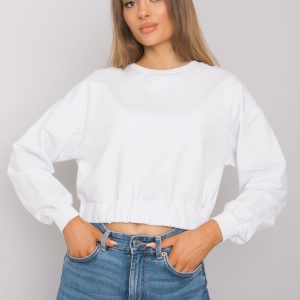 Elain Cotton Women's White Sweatshirt