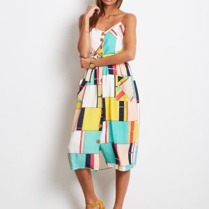 Mint and yellow Authority dress