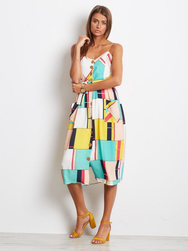 Mint and yellow Authority dress