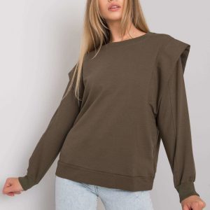 Khaki Cotton Sweatshirt Sabra