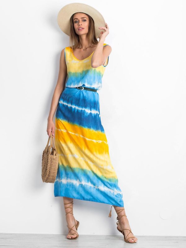 Yellow and blue Lagoon dress