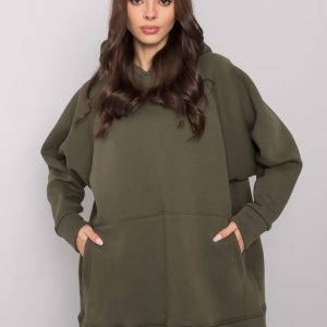 Khaki kangaroo sweatshirt for women Selita