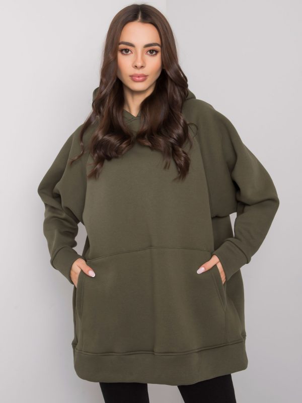 Khaki kangaroo sweatshirt for women Selita