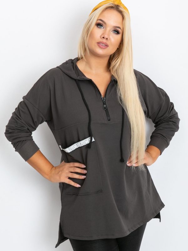 Dark Grey Shire Plus Size Sweatshirt