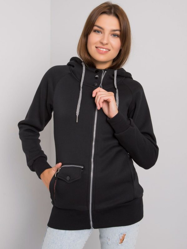 Dessie Black Zip Hoodie