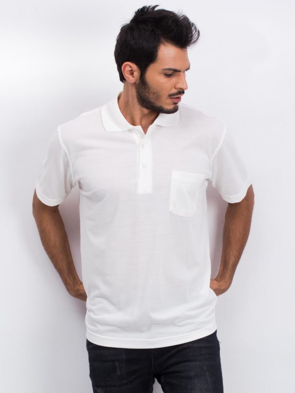 Ecru men's polo shirt Available