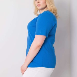 Dark blue stripe blouse plus size Stella