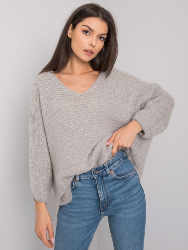 Grey oversized sweater Camden OCH BELLA