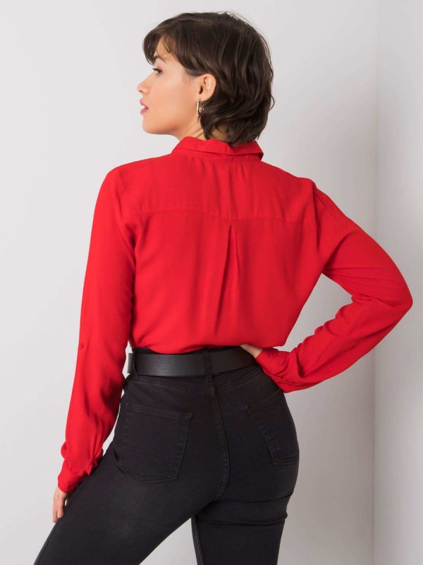 Red classic shirt Yvaine RUE PARIS