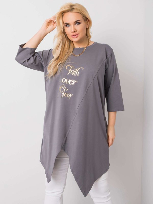 Dark gray tunic Tamsin