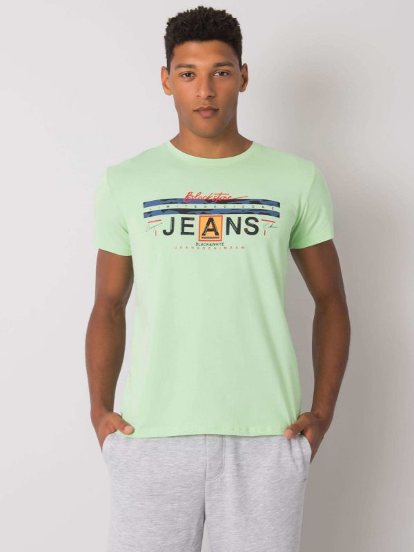 Light Green Men's T-Shirt with Round Neck Royce