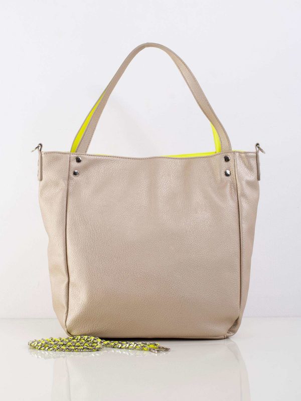 Golden Large Shoulder Bag