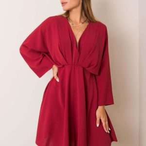 Burgundy dress by Zayna