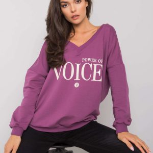 Purple sweatshirt for women with inscription Maral