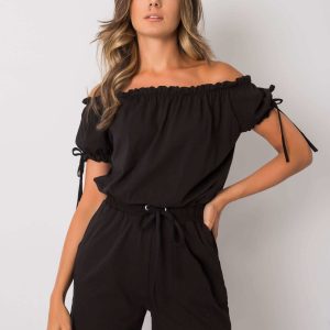 Black short jumpsuit Sandrine OCH BELLA