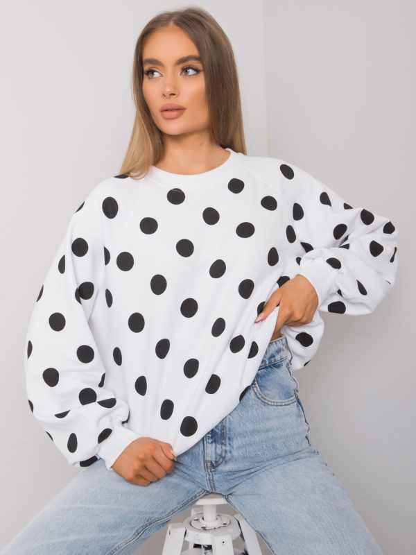 Leora white and black sweatshirt