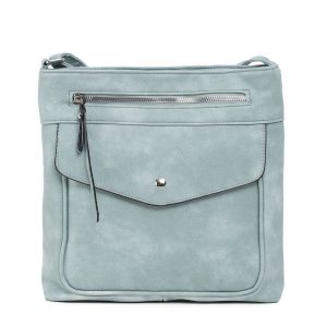 Light blue eco leather handbag