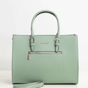 Mint eco-leather shopper bag