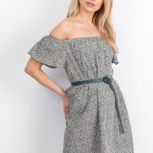 Green and white Cassis dress