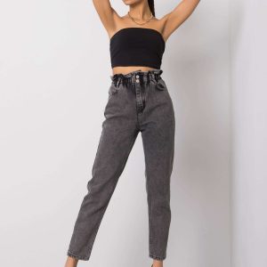 Dark grey mom jeans Joan RUE PARIS