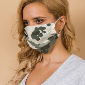 Beige Khaki Protective Mask with Camo Pattern