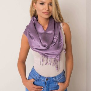 Purple Women's Scarf with Fringe