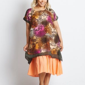 Orange Plus Size Channeling Dress