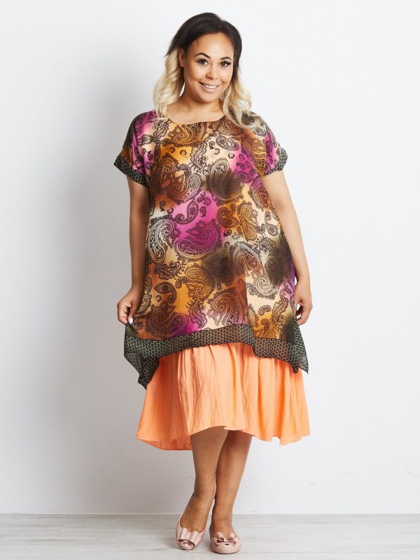 Orange Plus Size Channeling Dress