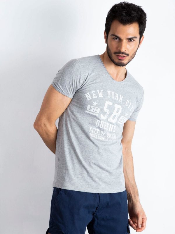 Grey T-shirt for men Queens