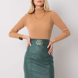 Dark Green Ava Waxed Skirt