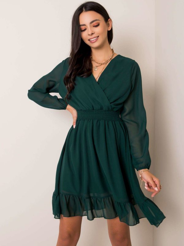 Dark green dress Giovana RUE PARIS