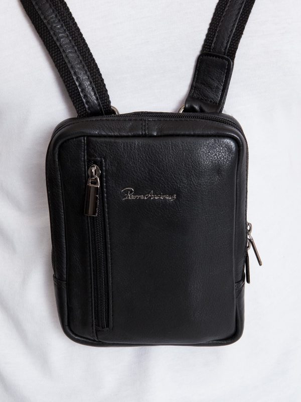 Black Men's Bag with Adjustable Strap