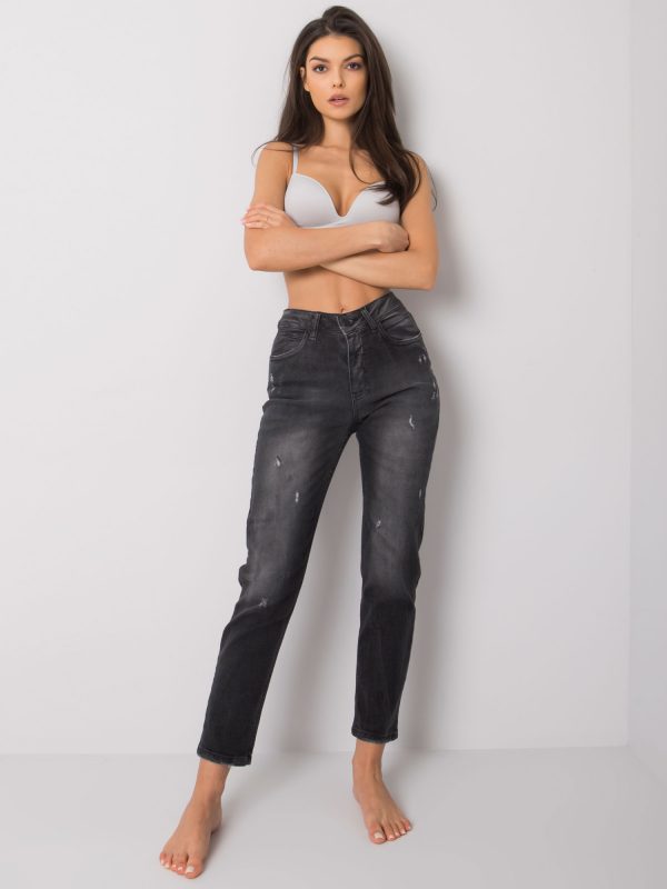 Dark gray mom jeans pants Ladonne