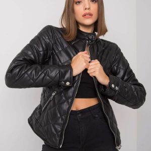 Yuliana black quilted jacket