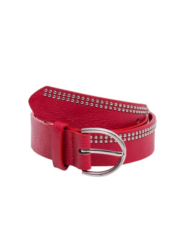 Women's Red Strap with studs