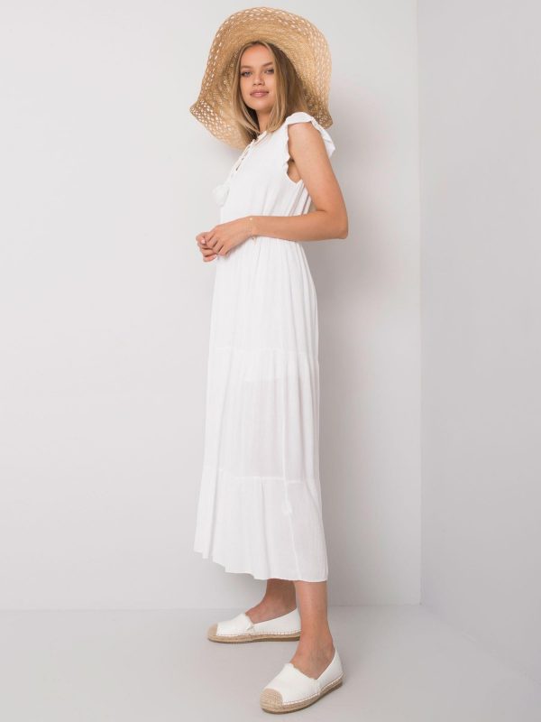 White viscose dress Lillee OCH BELLA