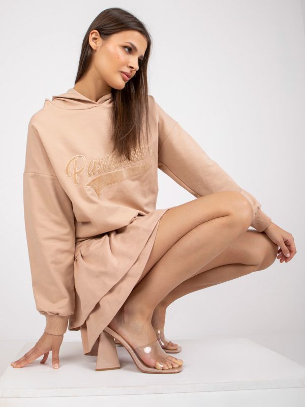 Camel Cotton Casual Long Sleeve Set