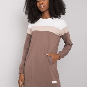 Ecru-brown casual dress Sofia