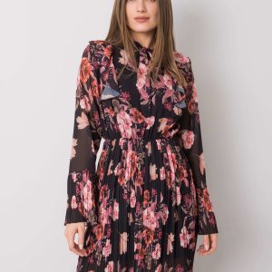 Hayley's Black Floral Dress