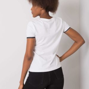 White V-neck t-shirt Kiarra DO NOT KNOW ME